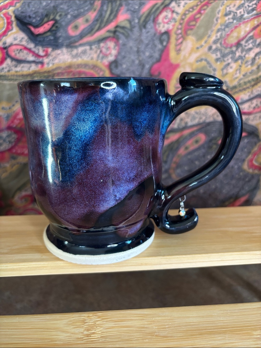 NEW- Charmed Stormy Sea Mug (white jewel)